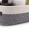 Woven Storage Basket with Handles Large Capacity Strong Load-bearing Multipurpose Toys Rectangular Decorative Basket