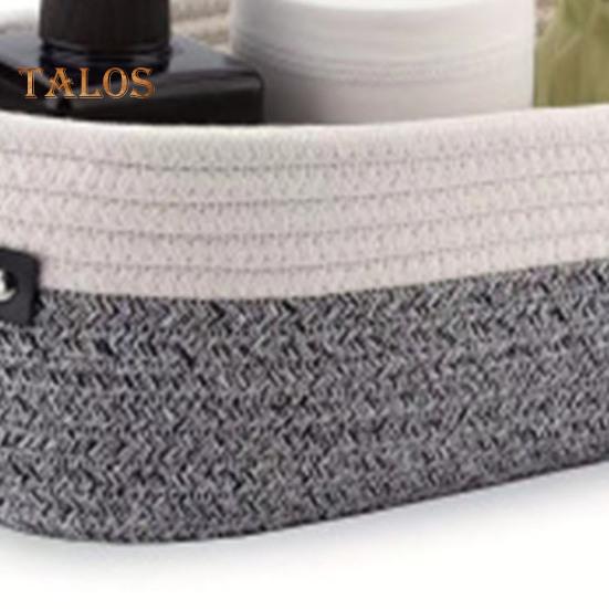 Woven Storage Basket with Handles Large Capacity Strong Load-bearing Multipurpose Toys Rectangular Decorative Basket