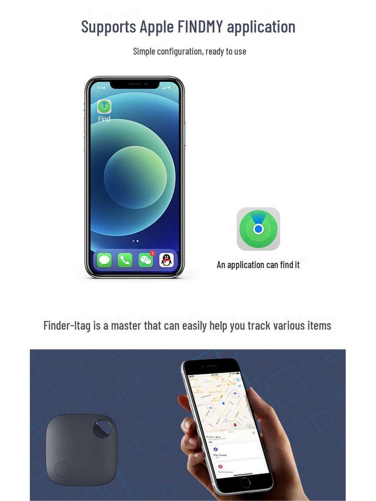 Itag Anti-Lost Locator: GPS Tracker for Apple Finder - Protects Elderly, Children, and Pets