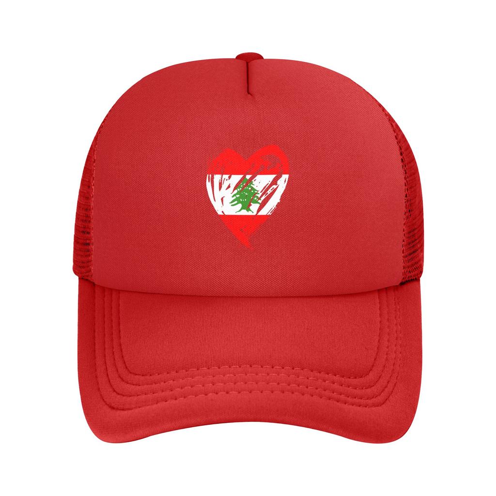 Lebanon Flag Heart Casquette Unisex Outdoor Hats Adjustable Snapback Hat Casual Baseball Caps
