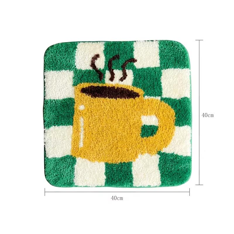 Lovely Tufting Seat Cushion Soft Round Square Floral Coffee Egg Chair Sofa Pad Home Office Warm Decor for Autumn Winter 40x40cm