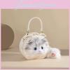Ragdoll Cat Round Plush Shoulder Bag With Inner Card Pocket For Everyday