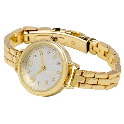 Fieldwork Women's Analog Watch, Nickel-Free, 5 ATM Water Resistance, Gold Metal Band, WP Yella ASS175-2