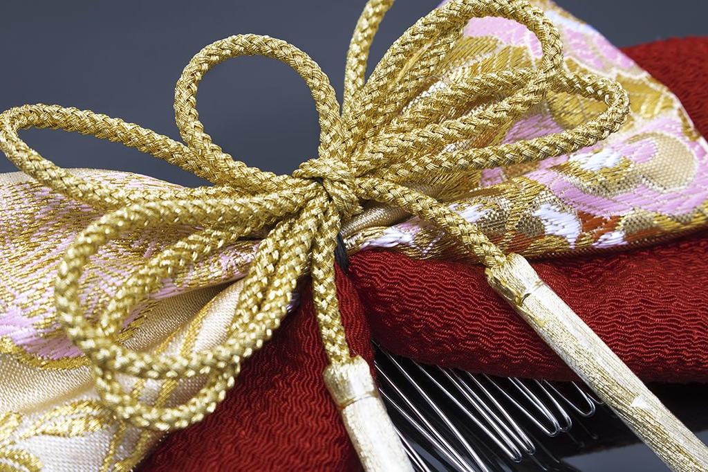 Hair Coming of Age Graduation Tassel Gold Plump Graduation Hair Made In Japan (Soubien) Ornament, Ceremony, Ceremony, Red, Red, Gold, Ribbon,