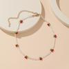 Korean Fashion Kpop Cherry Choker Transparent Beads Women Necklace For Female Pendant Necklaces Party Jewelry Gift