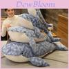 Adorable Cartoon Blue Whale Plush Pillow Soft Stuffed Animal For Kids Birthday Gifts