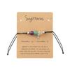 Astrology Gemstone Wristband Unique Water Crystal Constellation Handcrafted Unisex Accessory