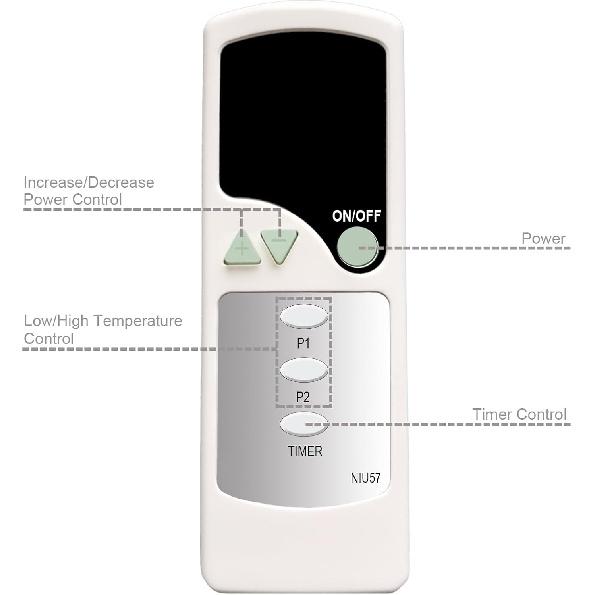 Replacement Remote Control for PATIOBOSS PSG-15RY Electric Patio Heater Infrared Heater