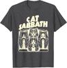 Cat Sabbath Grappig Kattenvader T-shirt Rockmuziek Streetwear Kleding Humor Kittige Band Y2k Uitspraak T-shirt Rap Hip Hop Korte Mouw Blouses