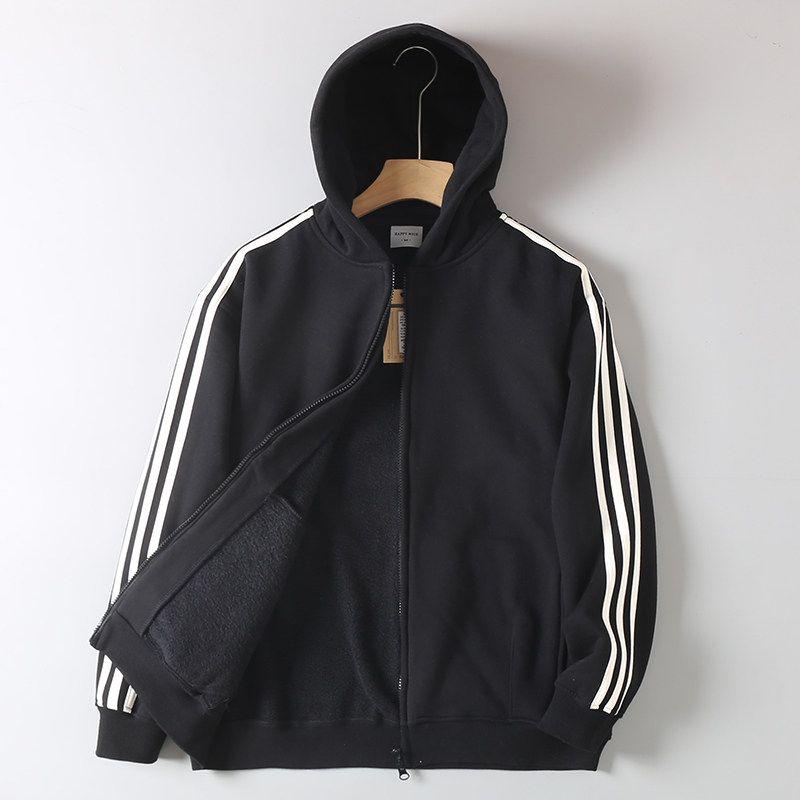 Trade Cut the Tag Off Original Order Fleece-lined Sports and Leisure Warm Hooded Cardigan Hoodie Men's Autumn and Winter Jacket Couple Outerwear