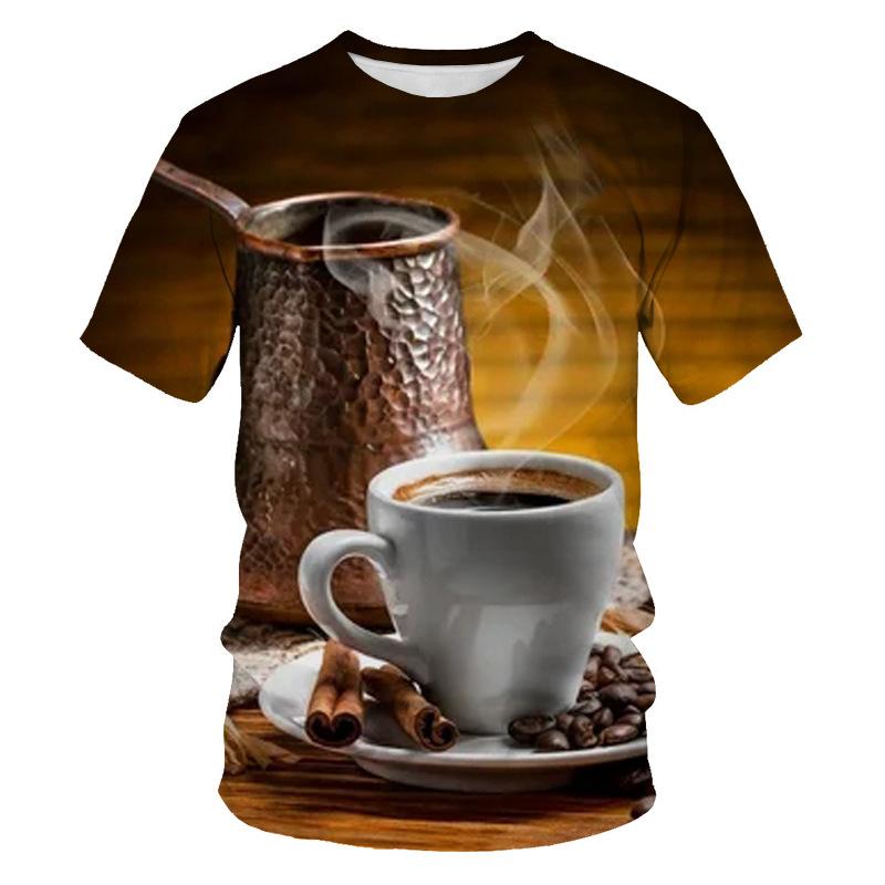 Pivo Digitálně Potištěné Tričko Pánské Dámské Trendy Tričko s Krátkým Rukávem