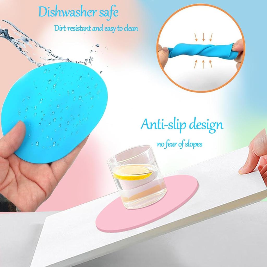 Rubber Jar Opener Gripper Pad Set Gadgets 4pcs Round Multi Function Can Silicone Easy Opening Bottle Lid Heat Insulated Non Slip for Seniors