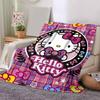 1pc Plaid Hello Kitty Patterns Blanket, Soft Throw for Home Decor, Gift Idea for Family and Friend, Living Room, Travel, Camping, Car Blankets, Beach,