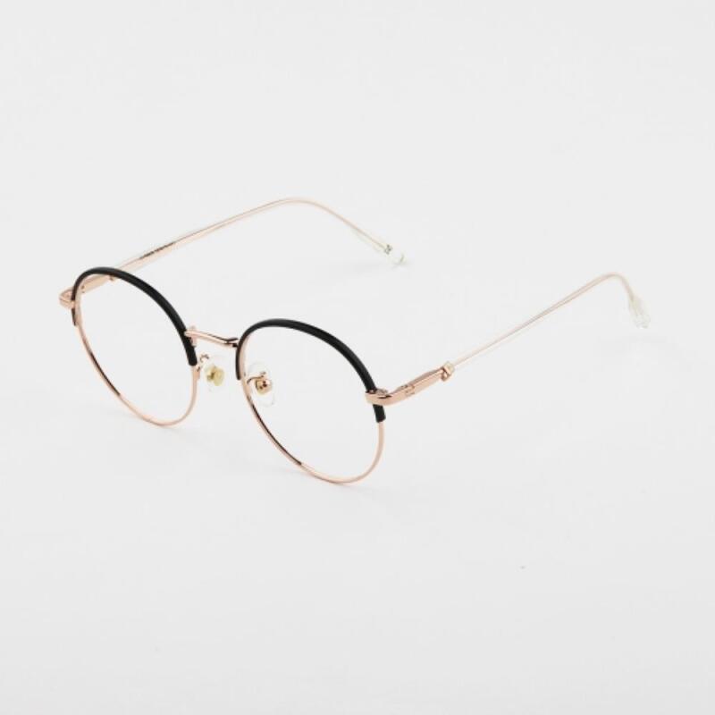 Men s and Women s Couple Metal Round Glasses Frame G1189_Light Pink