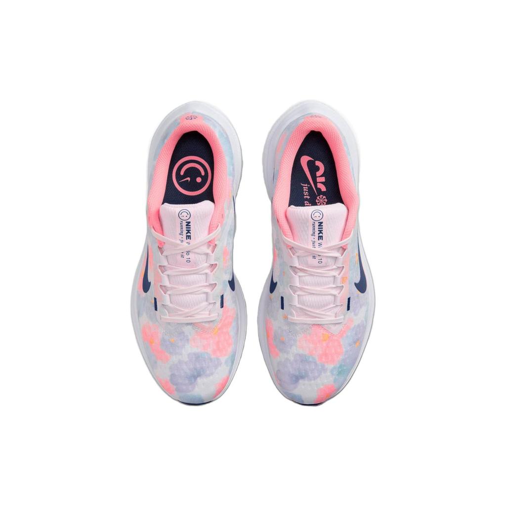 Nike Donna Winflo 10 Premium Floreale Acquerello Rosa Perla Corallo Bianco Gesso Blu Mezzanotte FB6940-600
