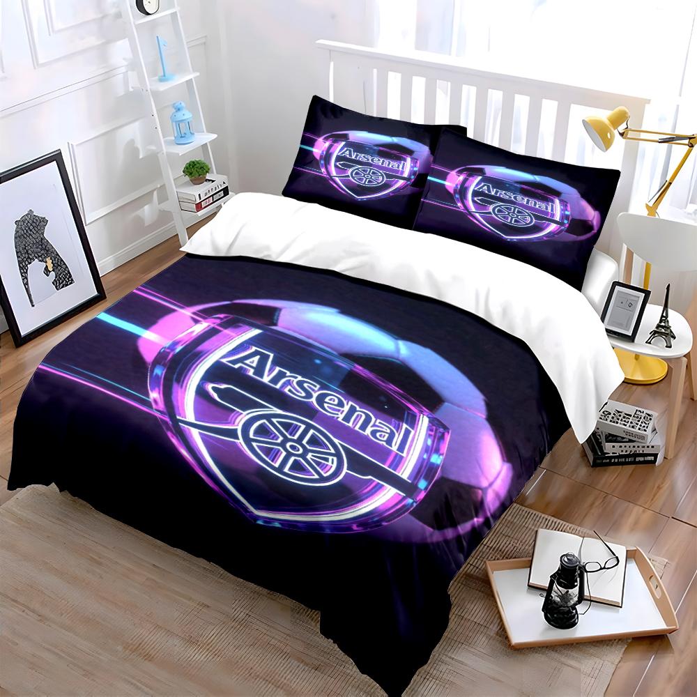 Arsenal Football Bedding Set Bedding Set (1 Duvet Cover, 2 Pillowcases, Duvet Not Included)