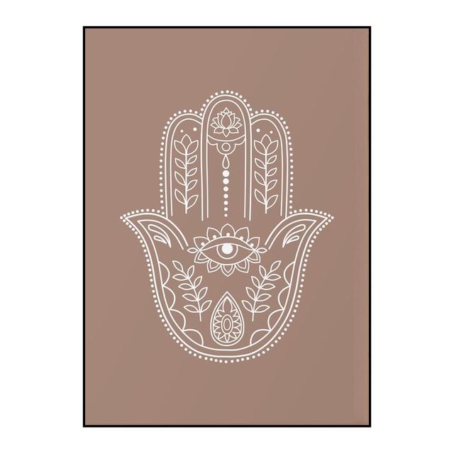 Mandala Buddha Lotus Neutral Yoga Meditation Wall Art Print Canvas Painting Poster Picture Zen Yoga Living Room Home  Decor No Frame