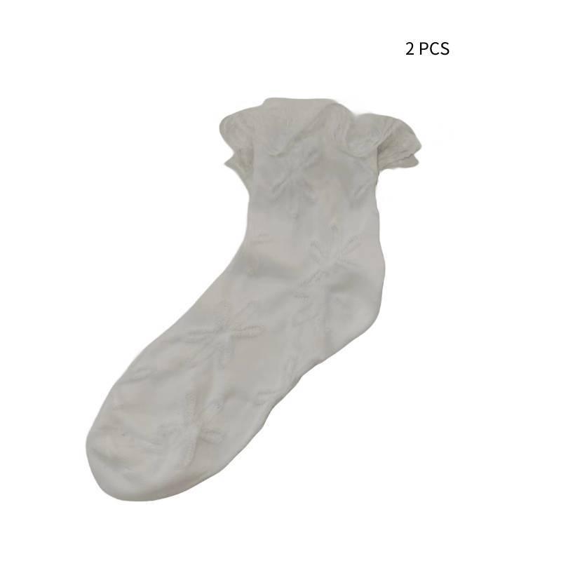 Ins Trend Lolita Spitze Schleife Fee Socken Baumwolle Wadenhoch Süß Und Niedlich