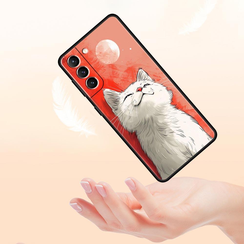 Daily Life of Cute Cats Phone Case For Samsung Galaxy S26 Ultra S25 Plus S24 FE S23 S22 5G S21 S20 Cover Black Soft