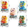 Chinese Style Lucky Dancing Lion Diamond Micro Building Blocks Table Decoration Bricks Kids Assembled Toys for Children