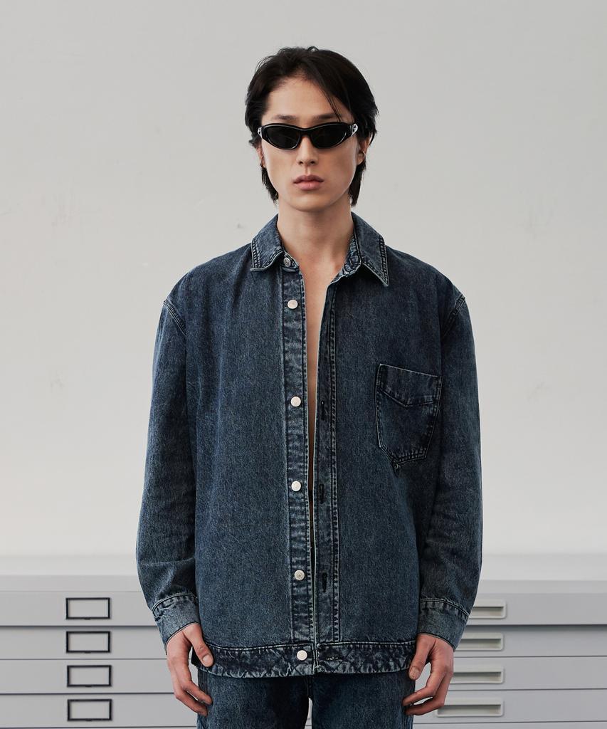 DEMADEN Napalaka Denim Shirt Deep Green