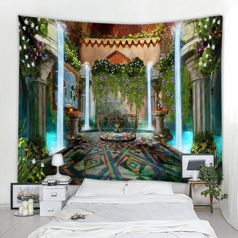 Lantern Tree Tapestry Magic Home Decor Forest Life Tree Tapestry Landscape Wall Hanging Tapestry Living Room Decor