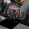 YOLAKO Mens Fashion Calendar Watch Men Business Stainless Steel Mesh Belt Quartz Wrist Watch Male Clock