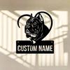 Letrero Metálico Personalizado Cane Corso Decoración de Pared Regalo para Amante de Perros Arte de la Raza