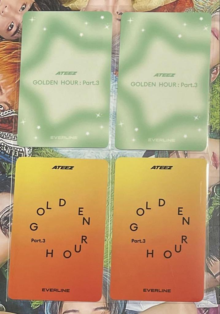 [USED] Seonghwa Jongho ATEEZ EVERLINE Lucky Drop Bonus Unit 4-Piece Set