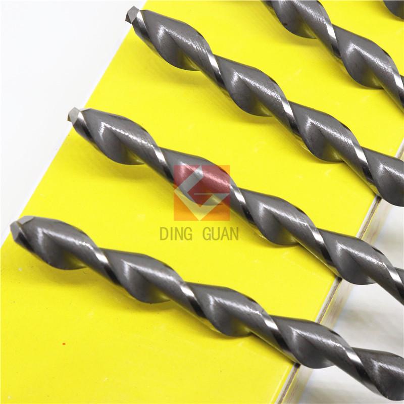High-Speed Steel Parabolic Deep Hole Drill Bit, 250mm Long, 2-16mm Diameter, Straight Shank
