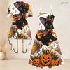 Women Plus Size 2 Piece Outfits Short Sleeve Open Cardigan V Neck Strappy Flared Dress Halloween Raccoon Printed White
