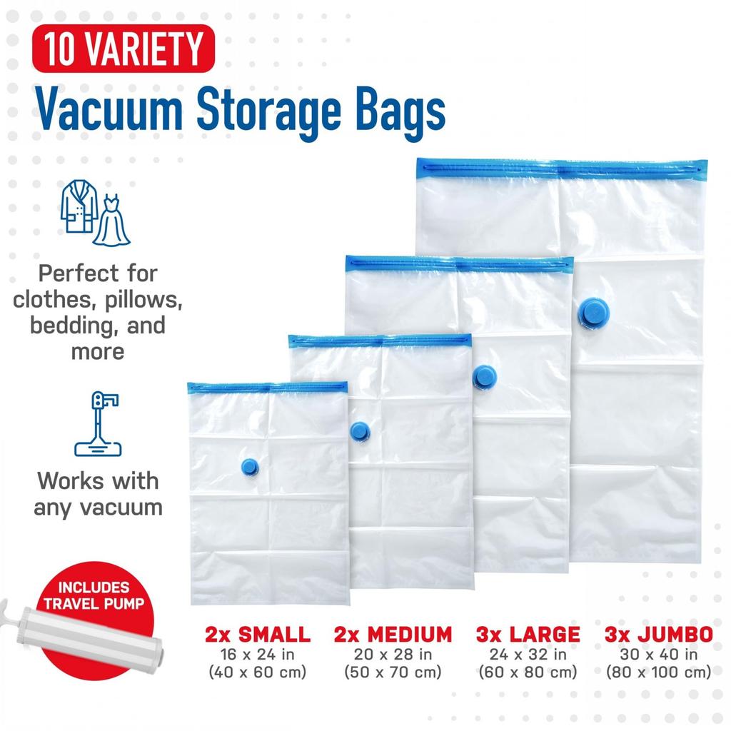 4pcs Thickened Vacuum Compression Bag, Transparent Quilt Vacuum Bag, Storage Bag, Household Clothing Storage And Sorting Bag