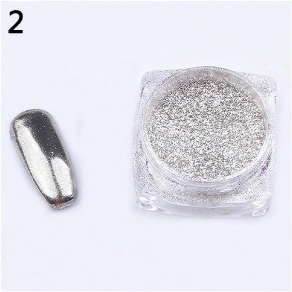 Nail Glitter Powder 2g Mirror Chrome Effect Shinning Pigment Glitters Nail Art Powder Dustdecoration