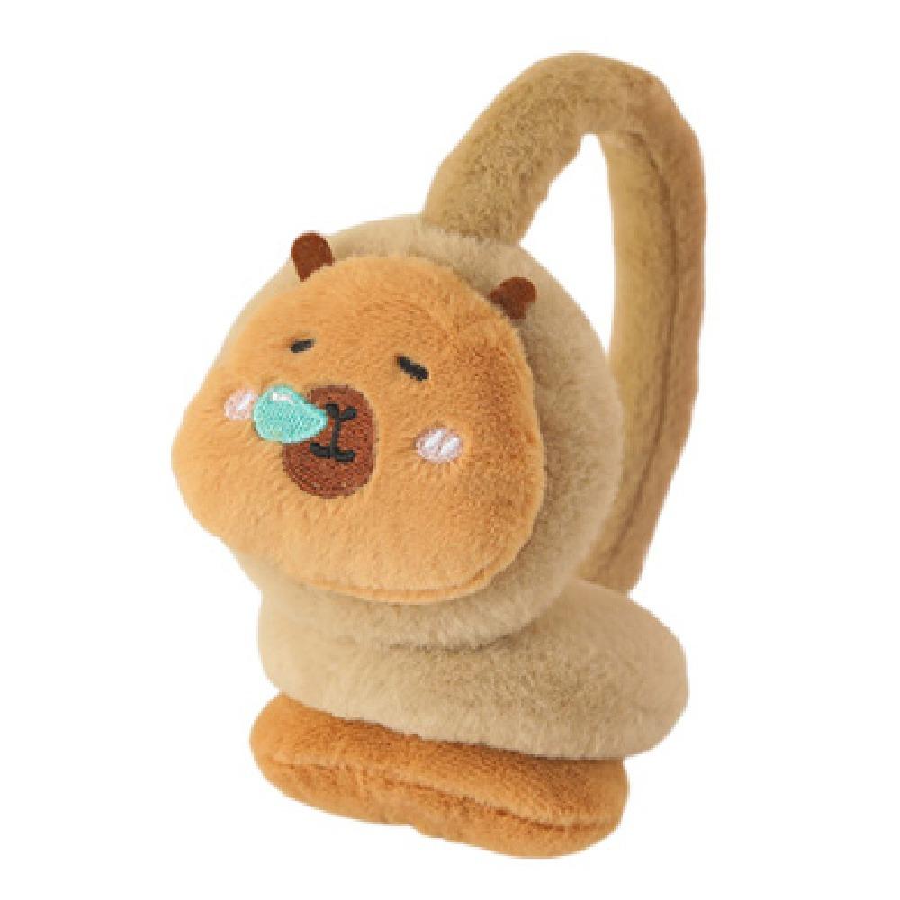 

Утолщенные плюшевые наушники-капибары, ветрозащитные, милые, закрывающие уши, кавайные, зимние, для согревания ушей, детские подарки Style A