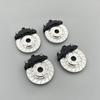 4PCS Metal Brake Disc Caliper Tire Modification Accessory Compatible with WPL D12 Remote Control Car Spare Parts Upgrade