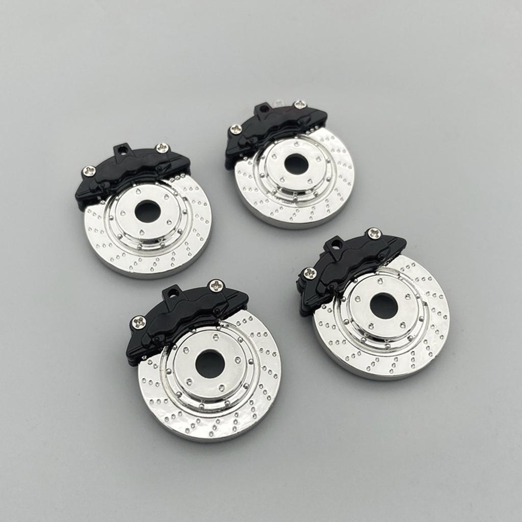 4PCS Metal Brake Disc Caliper Tire Modification Accessory Compatible with WPL D12 Remote Control Car Spare Parts Upgrade