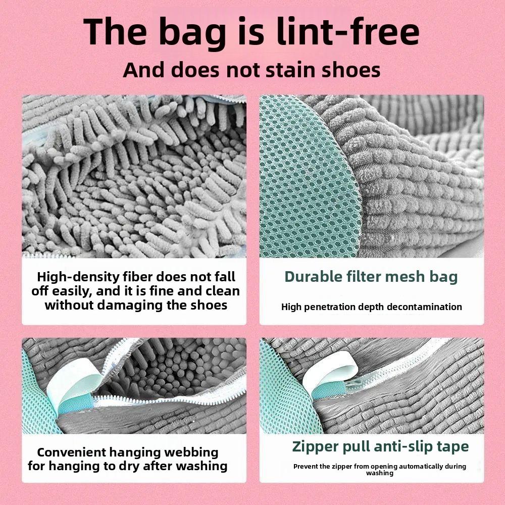 3-1 Pcs Washing Machine Special Shoe Wash Bag, Anti-Deformation Lazy Shoe Care Laundry Bag for Household