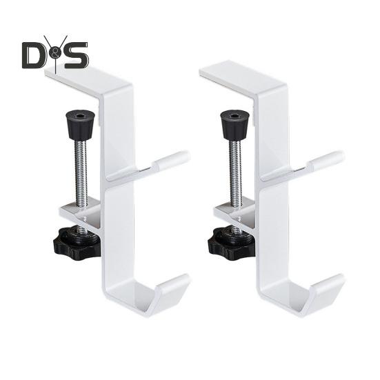 

2 шт. крючки для держателей сумок, нержавеющие, легко устанавливаются, регулируемые, универсальные, зажимные, для сумок и рюкзаков белый