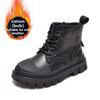 Children's British Style Velvet Ankle Boots Soft Sole Leather Boots