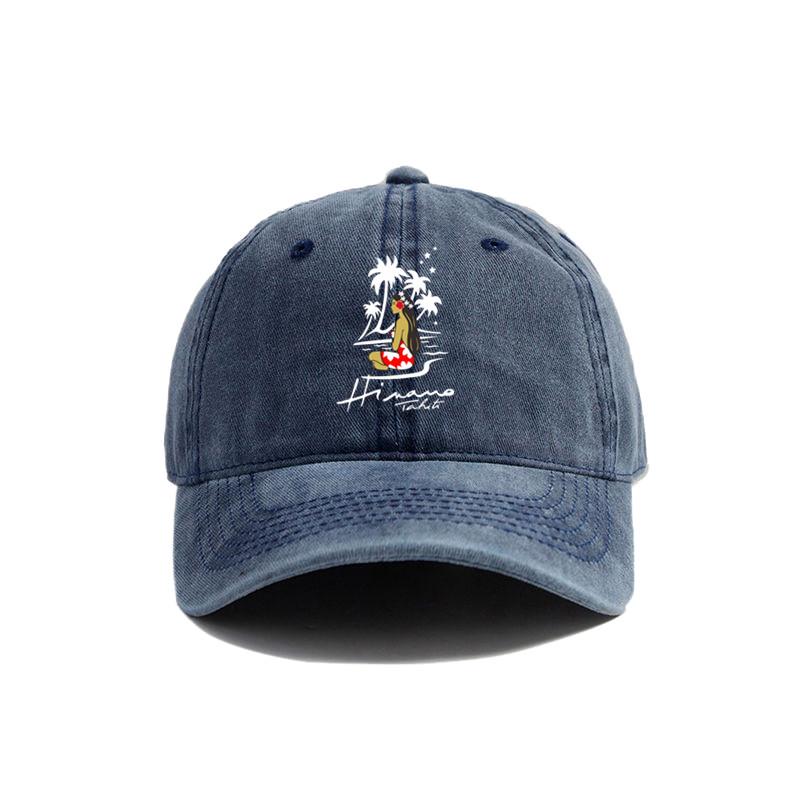 Hinano Tahiti Beer Baseball Cap Summer Distressed Dad Hats Unisex Outdoor Adjustable Cotton Caps