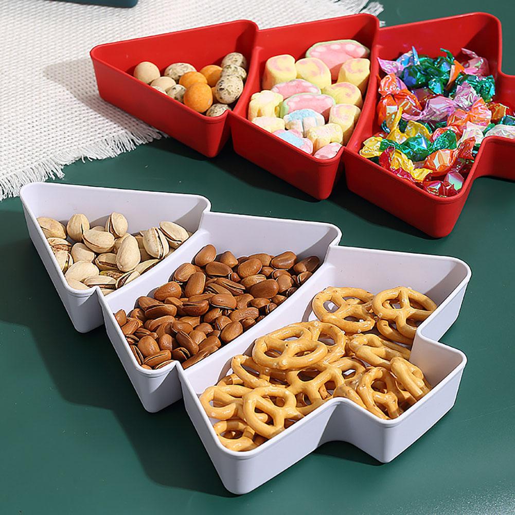 Christmas Tree Fruit Plate Marry Christmas Candy Snack Dish Party Decorations For Home Xmas Gifts Happy New Year