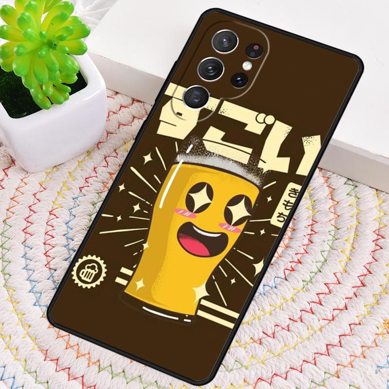 Beer Alcohol soft Phone Case for Samsung Galaxy note 10 pro S26 Ultra S23 S24 FE S25 S21 S22 PLUS shockproof Cove