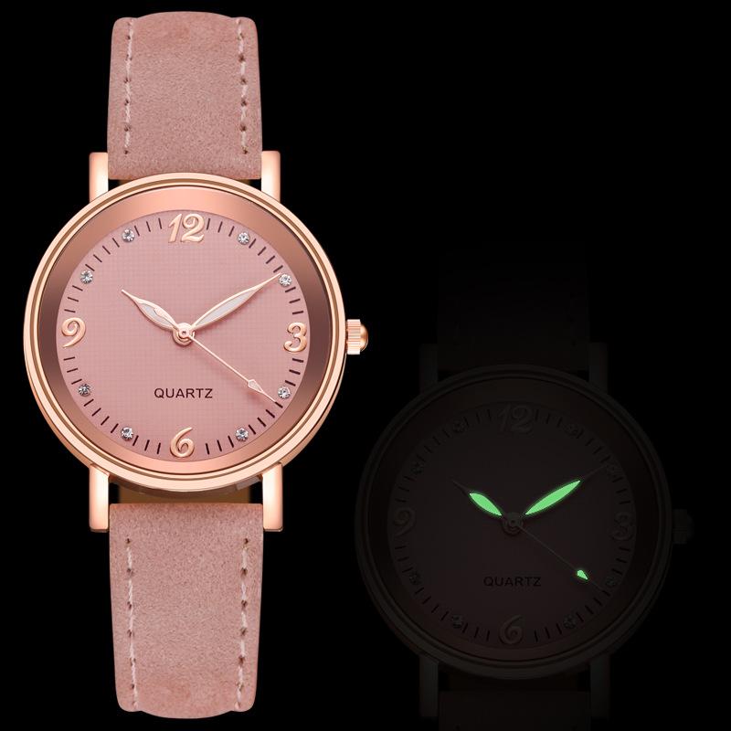 Luminous Women's Leather Strap Fashion Watch