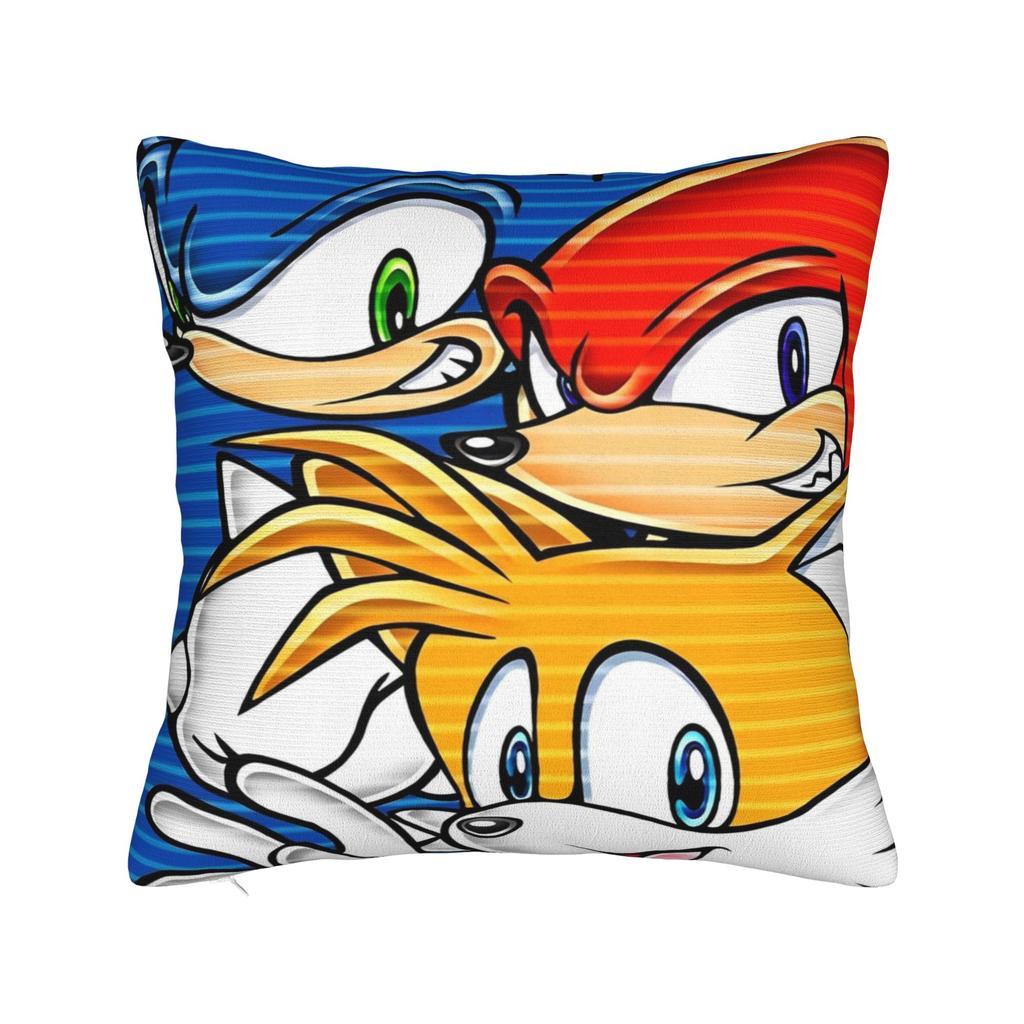 Decorative Pillow Covers Cartoon S-Sonic Merch Home  Pillow Case Cover Zippered Multiple Sizes