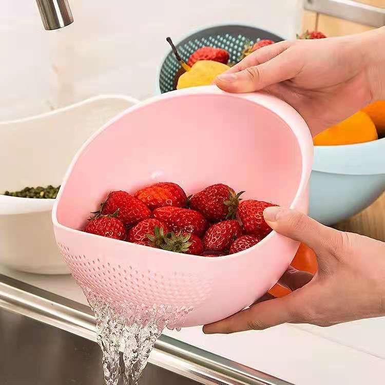 Fine Perforated Vegetable Basket Kitchen Rice Washing Basin Household Food Grade Plastic Drain Basket