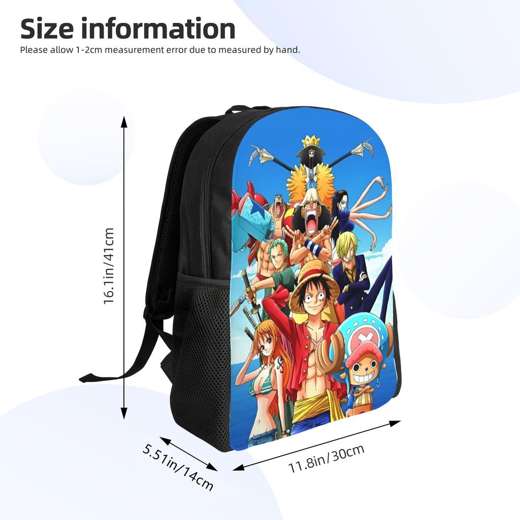 One Pieces Travel Backpack Women Men School Computer Bookbag Manga College Student Daypack Bags