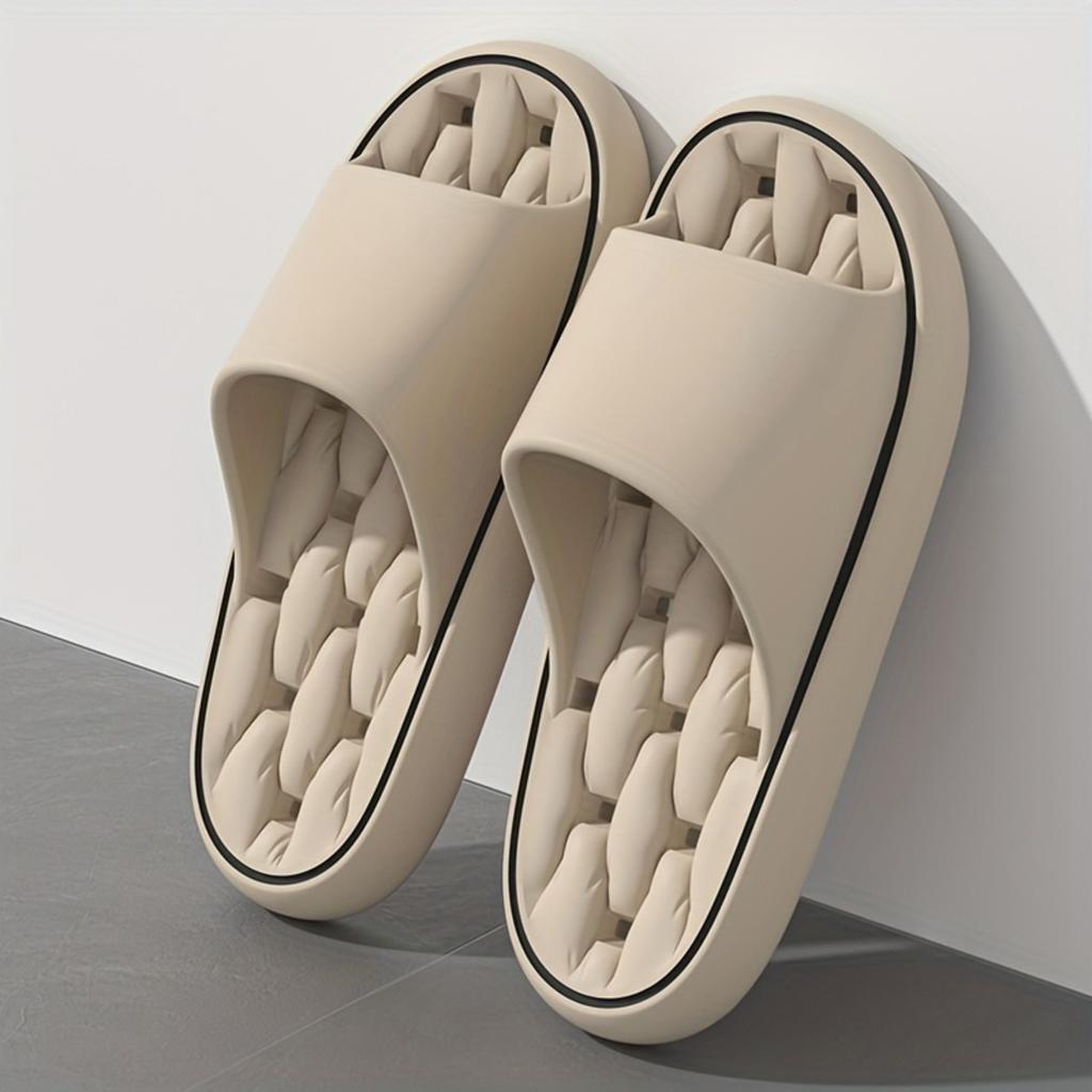 Home Slippers Summer Indoor Anti-Slip Bath Shower Couple's Thickened Hollow-Out Quick-Dry Outdoor Flip-Flops for Women