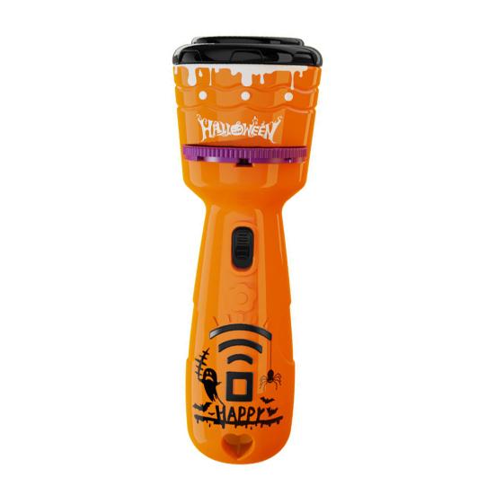 Halloween Projection Flashlight Portable 2-In-1 Projector Lamp Different Image Projection Toys Easy To Use Gift for Kids