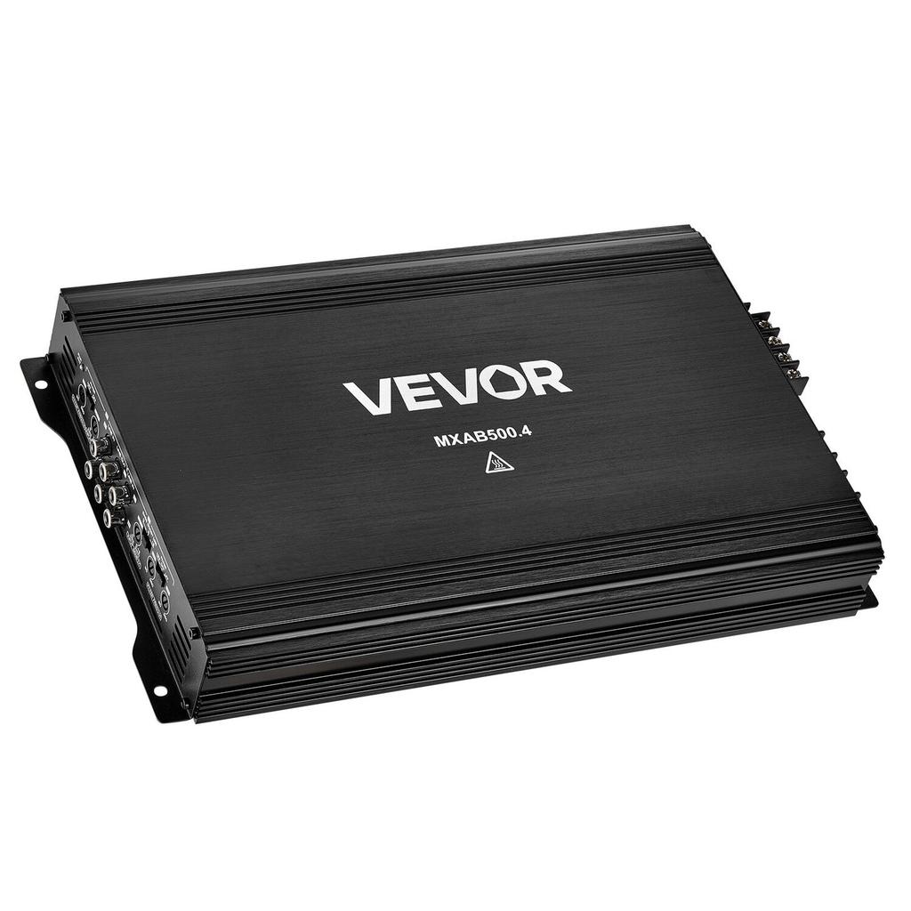 Car Audio Amplifier, 4-Channel Bridgeable Car Amplifier, Multichannel Class AB Stereo Amp, Max. 4 x 250W at 4 Ohms / 4 x 500W at 2 Ohms, High Output,