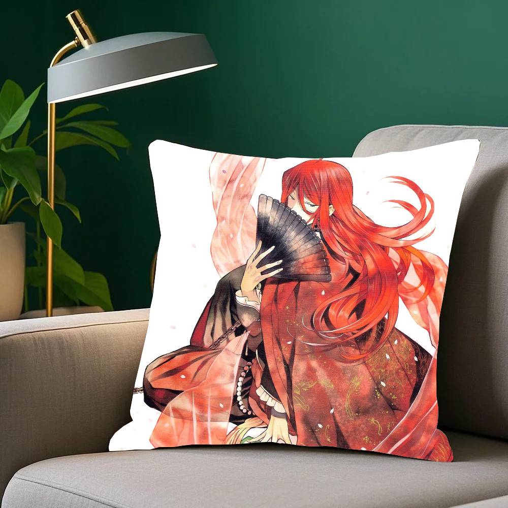 Grell Sutcliff Anime Black B-Butler Pillow Case Home Decor Throw For Sofa Bed Car Room Decor Gift Idea